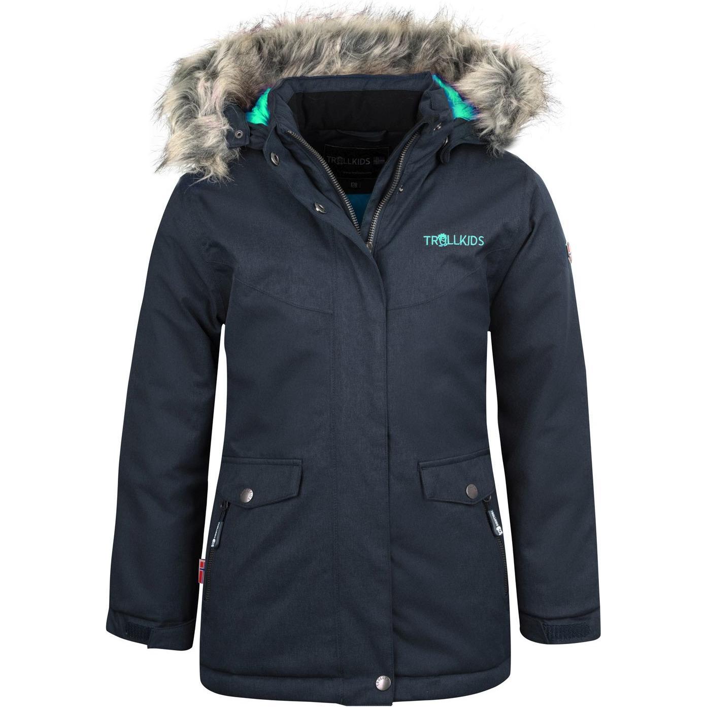 Trollkids, Unisex, Jacke, Girl's Oslo Coat XT (92), Blau, 92