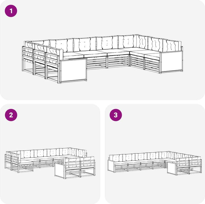 Produktbild vidaXL Outdoor-Sofa