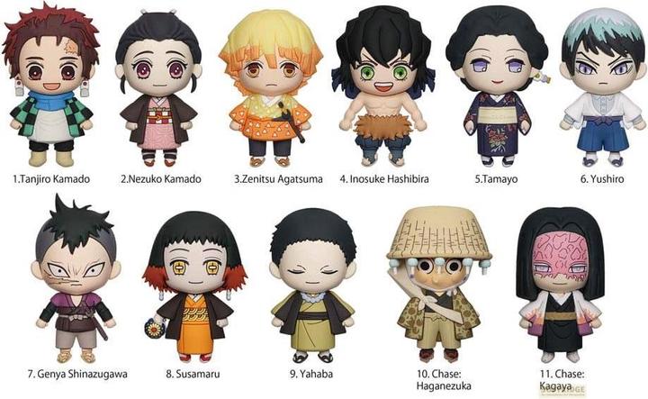 Monogram Int. Demon Slayer: Kimetsu no Yaiba PVC-Taschenanhänger Series 3 Display (24)