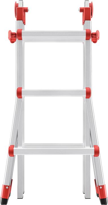 Actual product image Hailo M80, aluminium multifunctional ladder, 4x3 rungs (Shelf ladder, Single ladder, Stepladder, 266 cm)