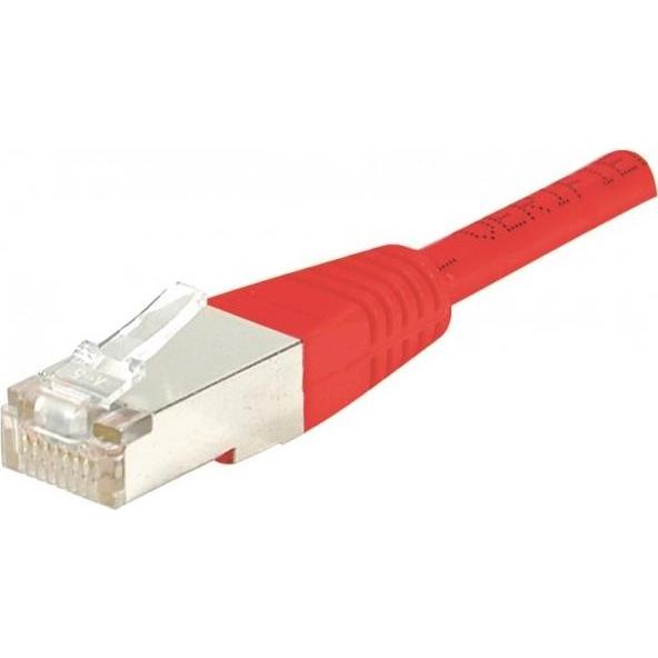 Exertis Connect Patchkabel F/UTP, CAT.6, rot, 25,0 m Patchkabel mit besonders schmalem Knickschutz (F/UTP, CAT6, 25 m), ...