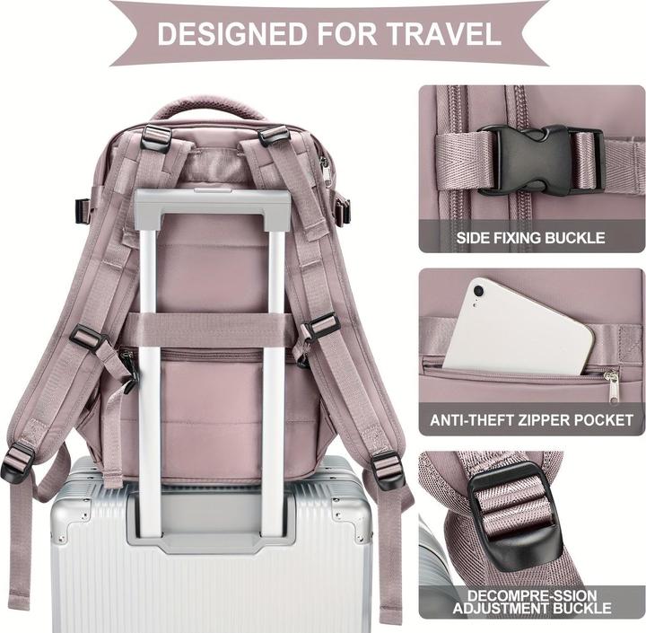 Produktbild Only-Bags.Store Grossvolumiger Reiserucksack, Unisex-Mode-Tragegepäck mit 180°-Öffnung, geringes Gewicht, mehrere