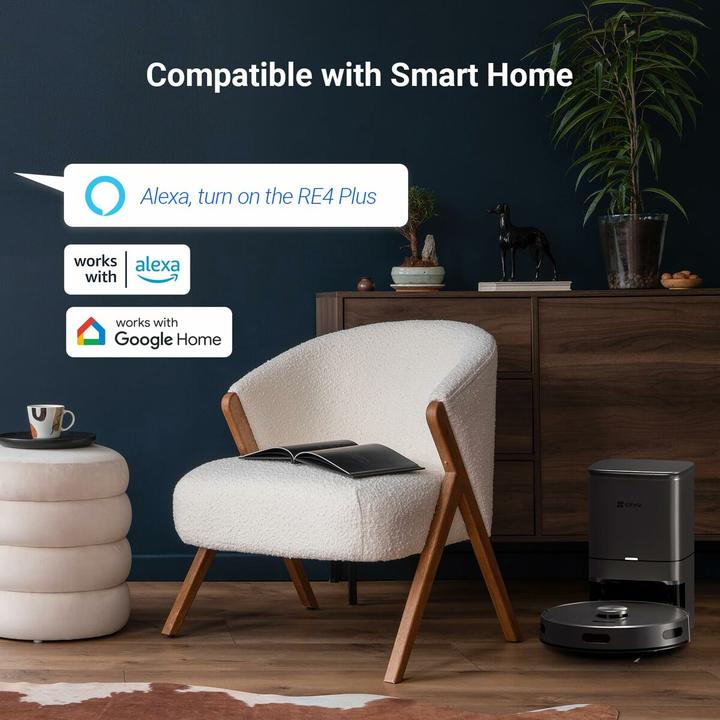 Image du produit EZVIZ 1.Automatic Dustbin Emptying from the Ro (4000 Pa, Torchon d'essuyage)