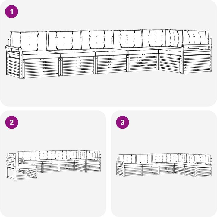 Produktbild vidaXL Outdoor-Sofa