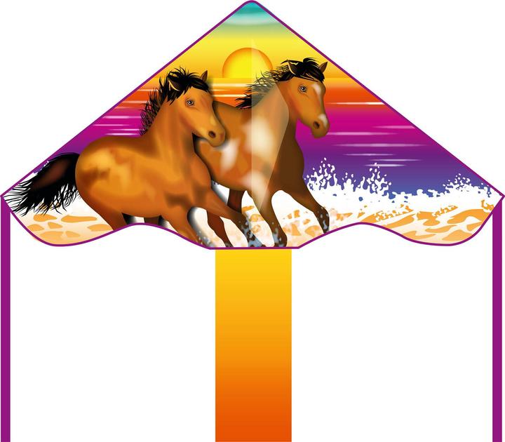 Invento Drachen Simple Flyer Wild Horses 85x42 cm, ab 5 Jahren