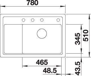 Image du produit Blanco ZENAR XL 6 S Compact (Evier encastré, 78 cm, 51 cm)