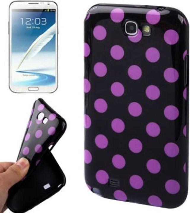 Actual product image König Design Protective cover TPU Case for mobile Samsung Galaxy Note II N7100 Black / Purple (Samsung Galaxy Note 2 N7100)