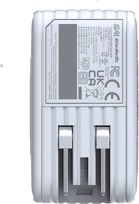 Productafbeelding AVerMedia Oplaaddock, EliteGO (GC313Pro) Wit, 100W GaN, HDMI (Mac, Windows)