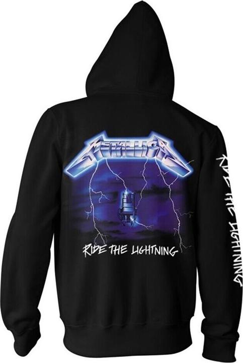 Immagine prodotto Metallica Felpa Ride The Lightning con cappuccio e zip a tutta lunghezza (L)