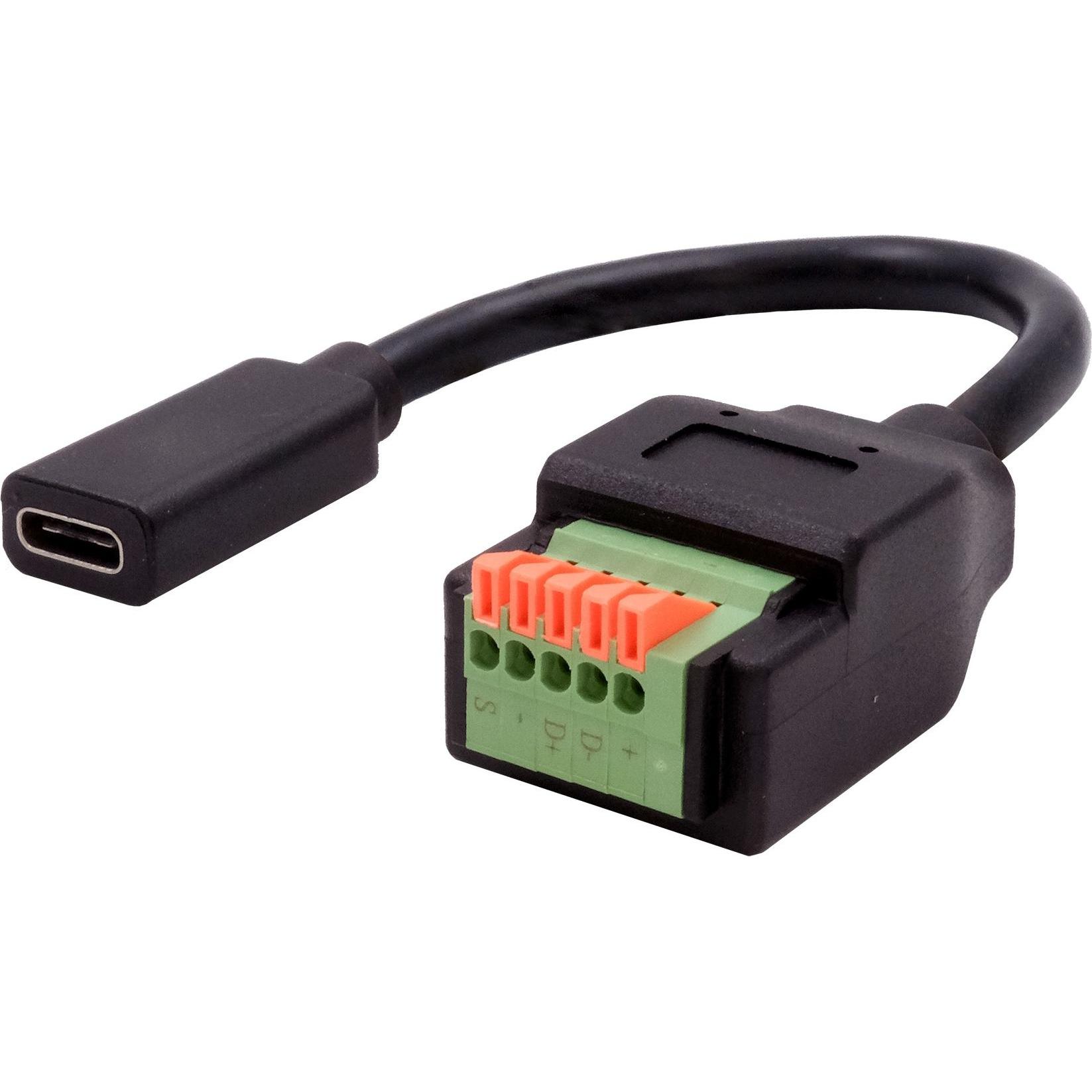 Thumbnail - Exsys USB-C Terminal Block Adapter (20 Pin Terminal Block, 15 cm), Data + Video Adapter