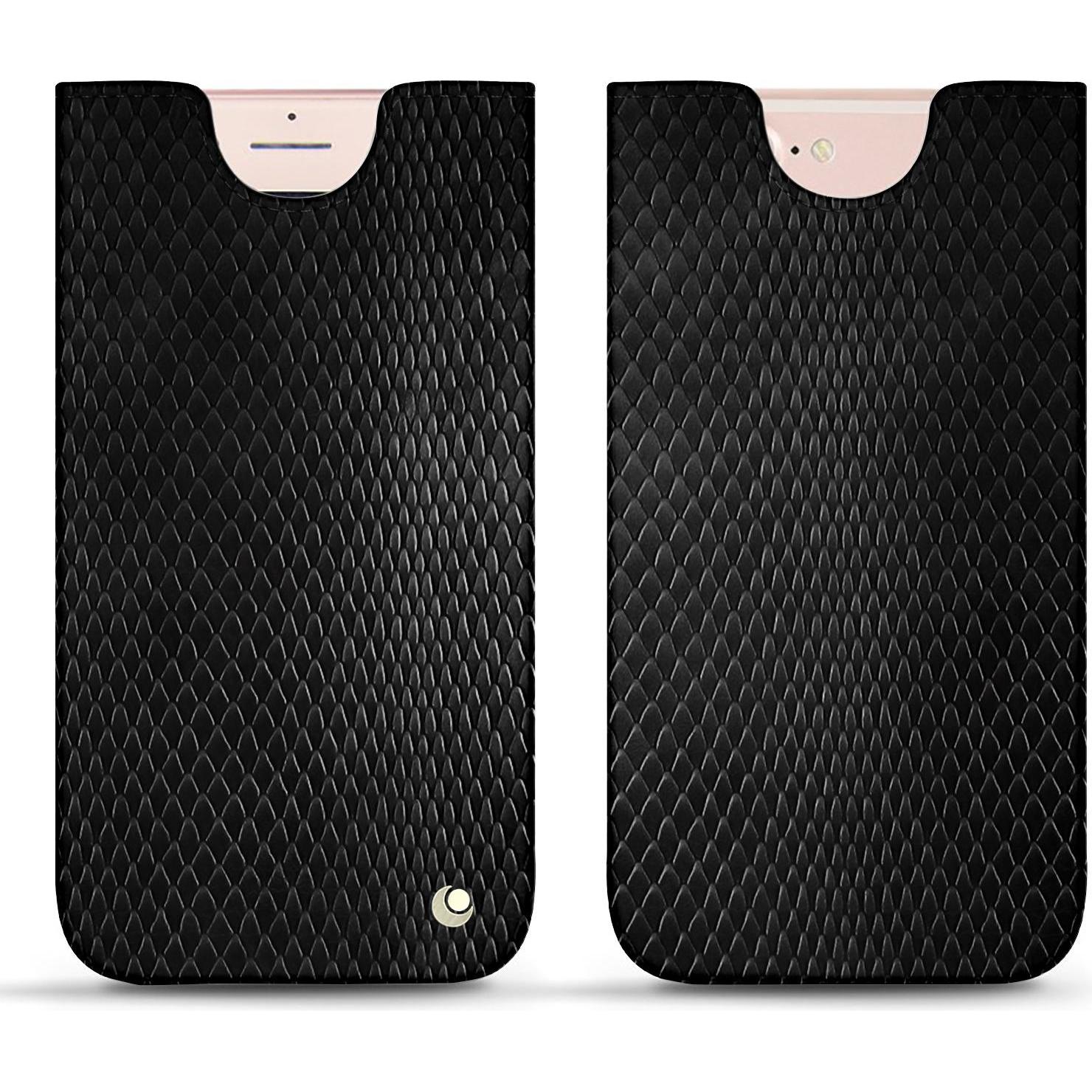 Noreve Lederschutzhülle (Apple iPhone 7 Plus), Smartphone Hülle, Schwarz