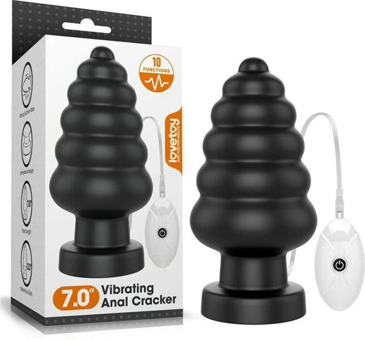Image du produit Lovetoy Jouet d'amour - King Size Vibrating Anal Cracker 18 cm - Noir