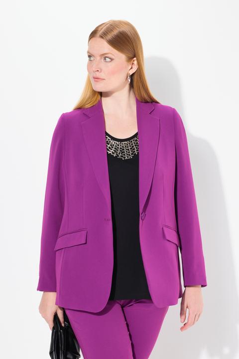 Produktbild Ulla Popken Blazer, Acetat, Reverskragen, Knopfverschluss (52)