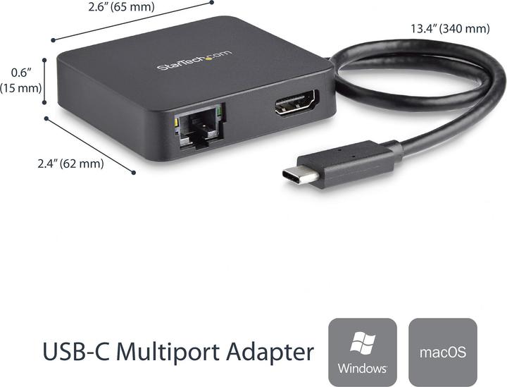 Produktbild StarTech Multiport Adapter USB-C (USB-C, 2 Ports)