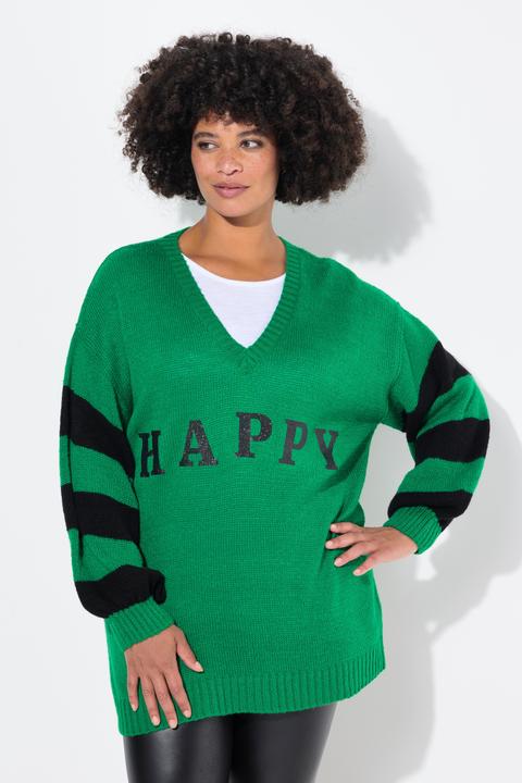 Produktbild Angel of Style Pullover, oversized, HAPPY, Ringel-Ärmel (50, 52)