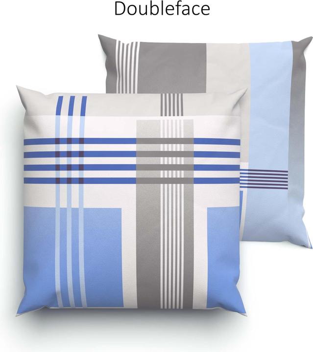 Immagine prodotto Lotus Bettwaren Biancheria da letto in jersey Jeffrey blu (Copricuscino, 65 x 65 cm)