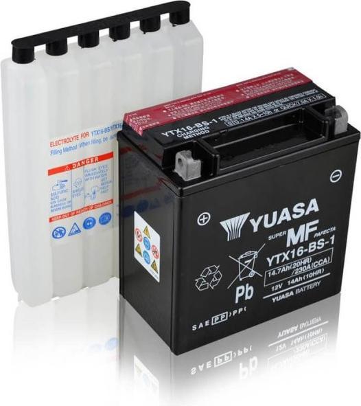 Image du produit Yuasa YTX16-BS-1 Batterie AGM pour moto (DIN 81601) (12 V, 14 Ah, 230 A)