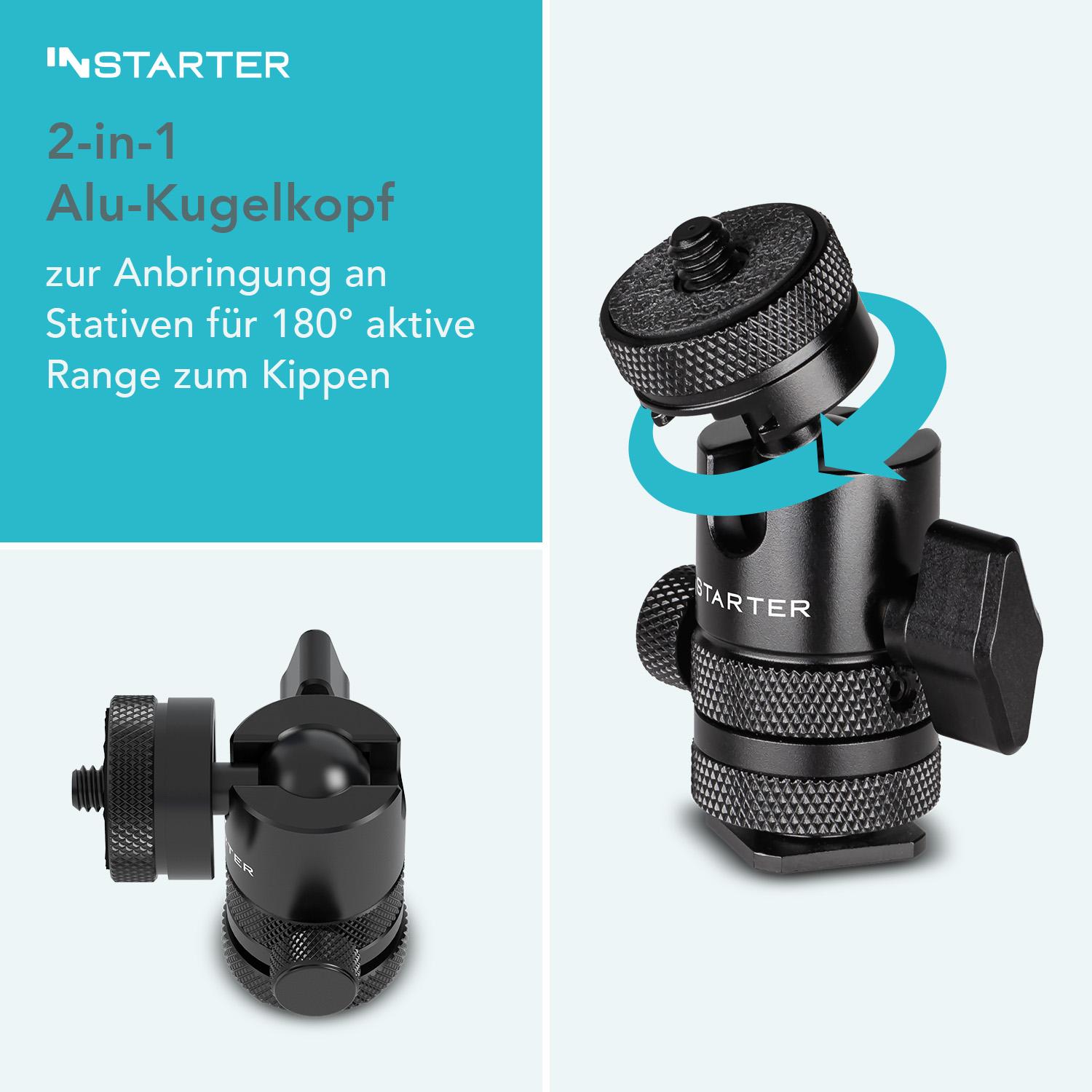 Thumbnail - Wiltec FlexMount Kopf (Kugelkopf), Stativkopf, Schwarz