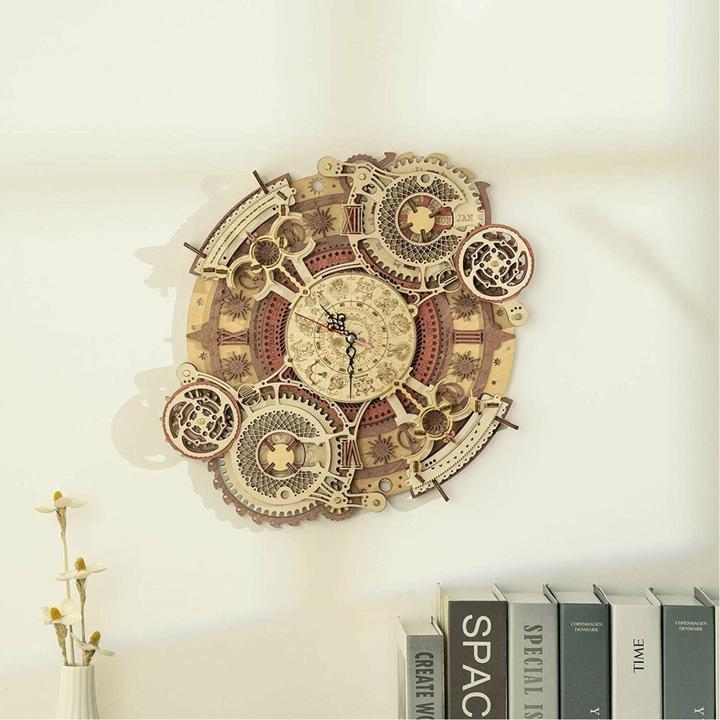 Actual product image Robotime Zodiac sign wall clock (168 pieces)