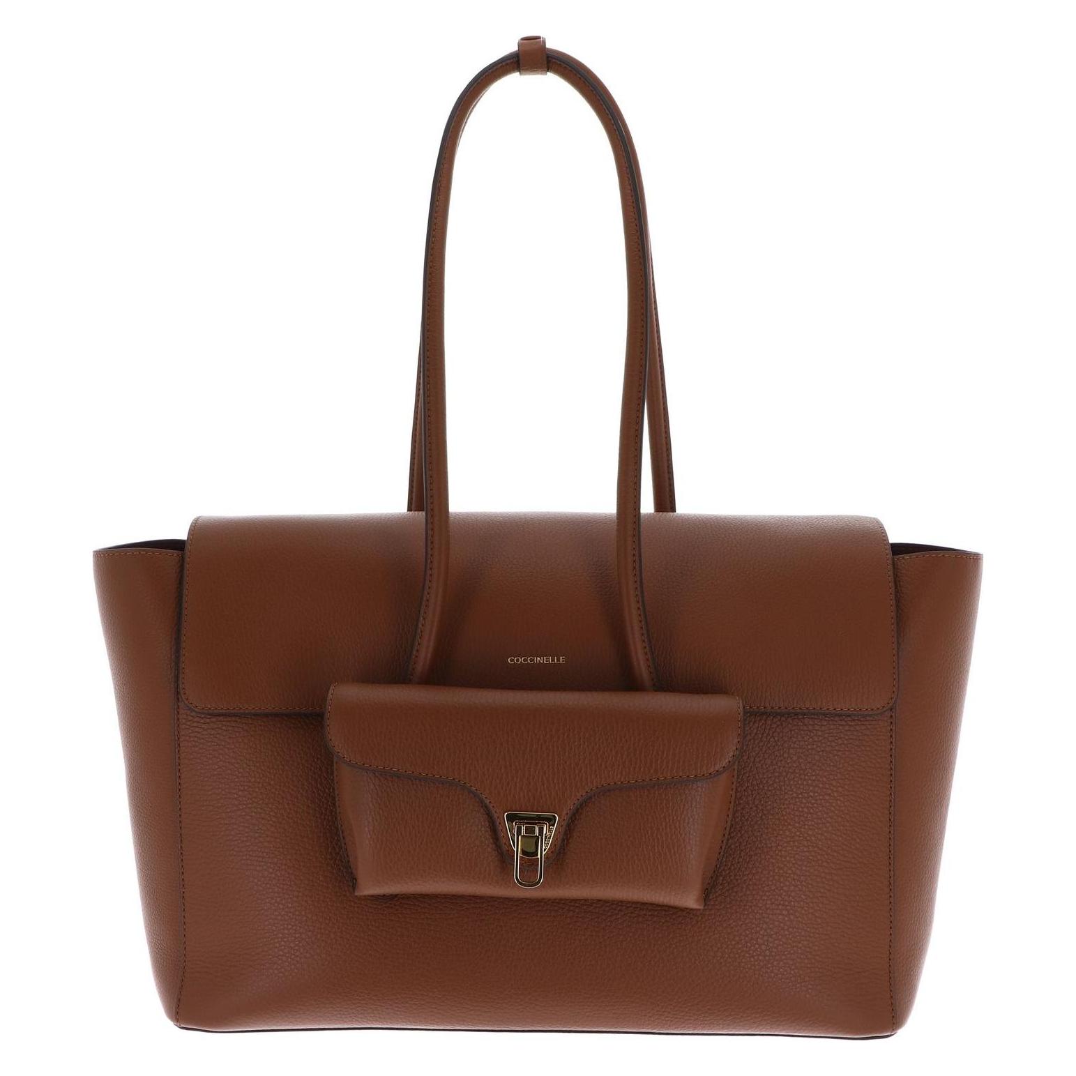 Coccinelle, Damen, Tasche, Double Beat Shopper, Braun