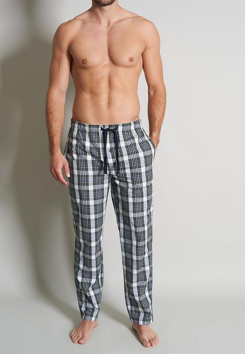 Produktbild Tom Tailor lange Herren Schlafhose Loungehose mit Eingriff Knopf Bindeband (54)