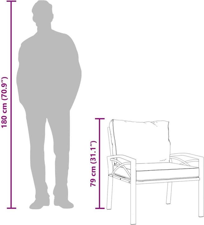 Actual product image vidaXL Gartenstuhl