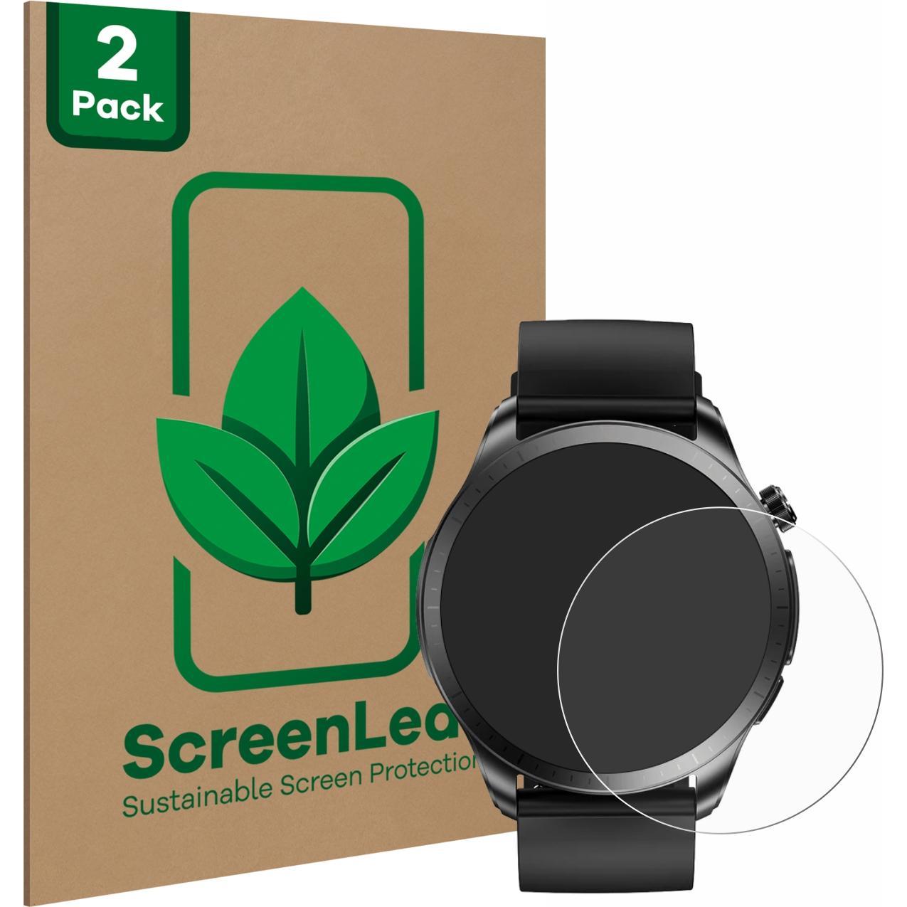 ScreenLeaf Schutzfolie nachhaltiger Displayschutz Display Schutz Folie Klar Transparent, Smartwatch Schutzfolie, Transpa...