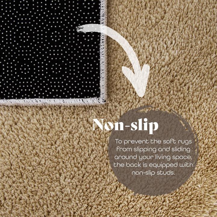 Produktbild TT Home Wohnzimmer Kurzflor Einfarbig Modernes Design Waschbar (220 x 160 cm)