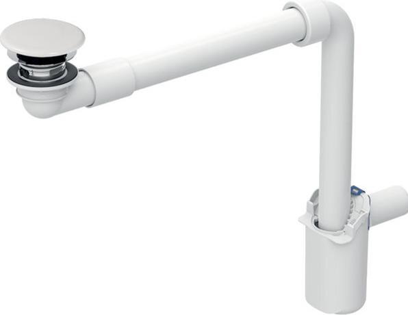 Geberit Ecoulement de lavabo, modèle étroit, écoulement libre, 152.0 (Ensemble de drainage, 1/2")