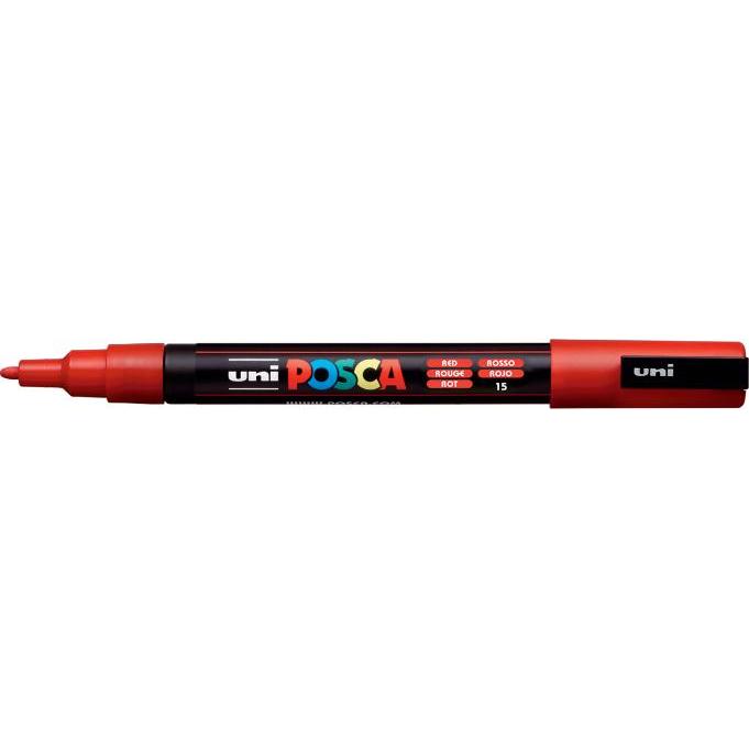 Thumbnail - Posca, Marker, Marker PC-3M Rundspitze (Rot, 1.30 mm, 1 x)