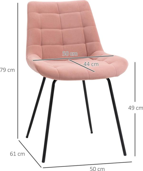 Actual product image Homcom Dining chair with soft upholstery
