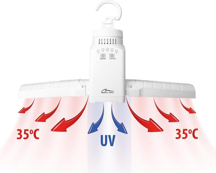 Immagine prodotto Media-Tech Asciugatrice portatile per abiti e scarpe SMART AIRDRYER UV MT6518