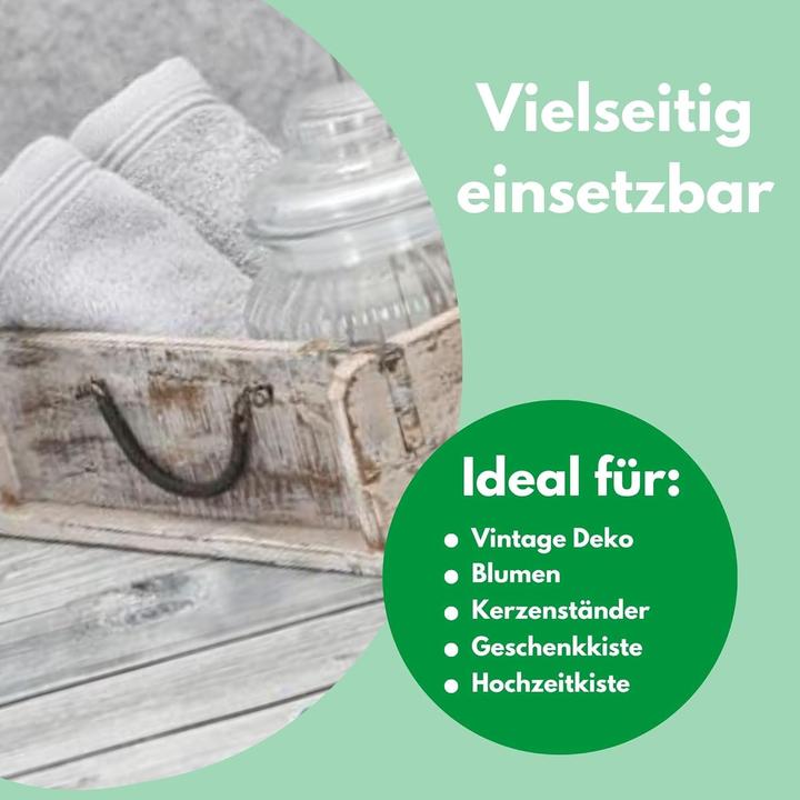 Produktbild Novaliv 3x Holzkiste Vintage Weiss 30 x 25 x 8 cm Alte Ziegelform Holz Gross Allzweckkiste aus recycel