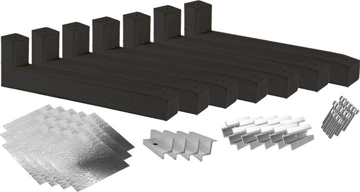 Produktbild Wattstone PV-Aufständerung Flachdach für 6 Solarmodule 10° Betonsockel alukaschierte Bautenschutzmatte (Solaranlage Montagematerial)