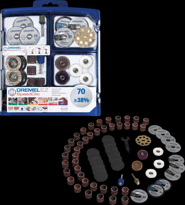 Immagine prodotto Dremel Set di accessori EZ SpeedClic 70 pezzi.