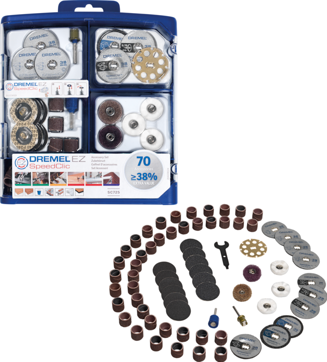 Produktbild Dremel EZ SpeedClic Zubehörset 70 tlg.