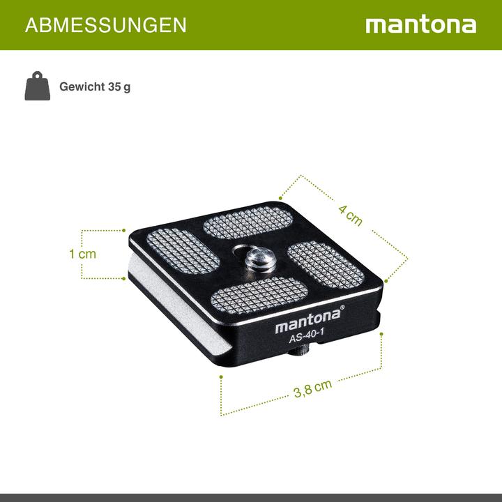 Produktbild mantona AS-40-1 (Stativ Schnellwechselplatte)