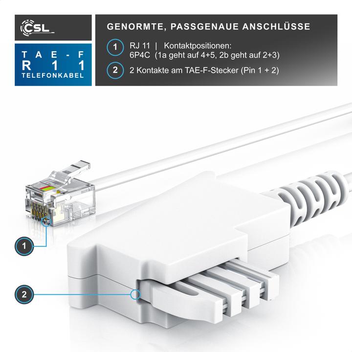 Germania Tae F Spina Rj11 Spina Con Cavo Telefonico - Foto 8