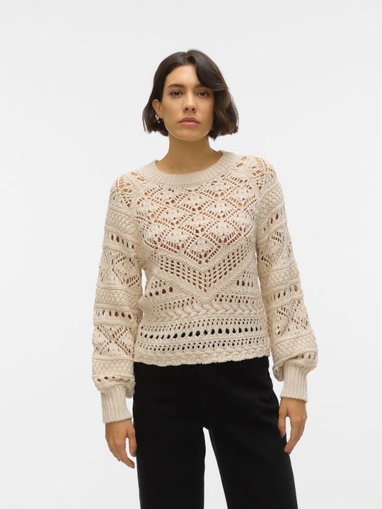Produktbild Vero Moda Rundhals Ballonärmel Pullover Strickpullover (XS)