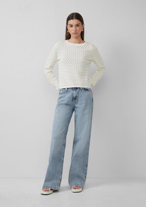 Actual product image S.Oliver T-Shirt Leichter Baumwollpullover mit Ajourmuster (XL)