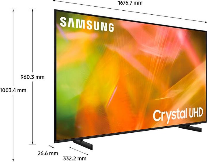 Actual product image Samsung UE75AU8070U (75", LED, 4K, 2021)