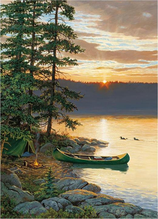 Actual product image Cobble Hill Canoe Lake 500 parts (500 pieces)