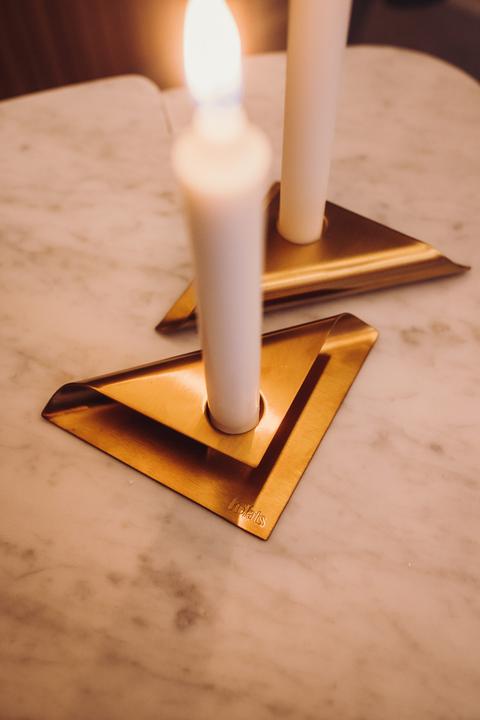 Actual product image Höfats SQUARE CANDLE gold, VE 4