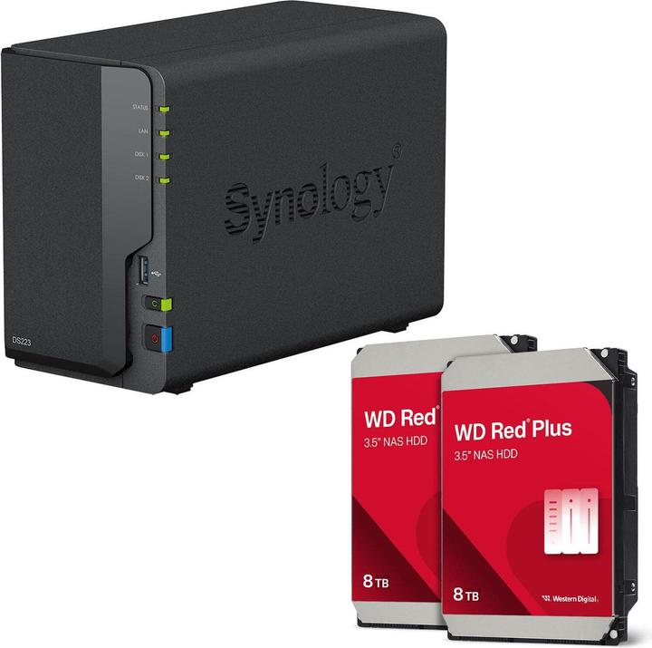 Synology DS224 6GB Syno NAS 4TB 2 x 2TB Seagate IronWolf assembled