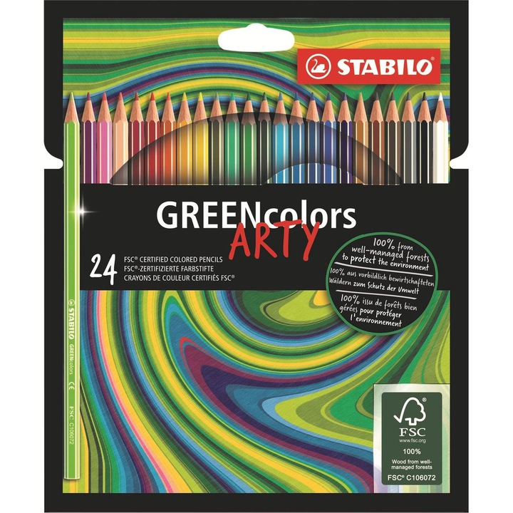 Produktbild STABILO Greencolors 24er Etui Arty (Mehrfarbig, 24 x)