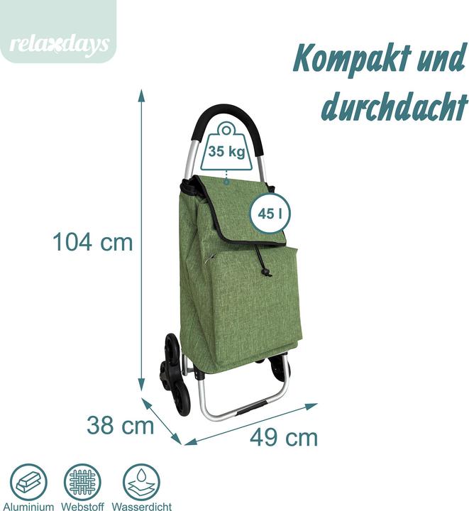 Produktbild Relaxdays Einkaufstrolley