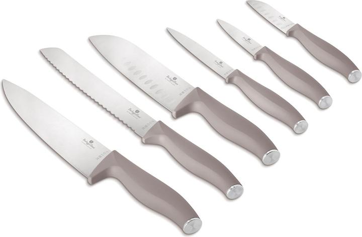 Image du produit BerlingerHaus Set de couteaux design, aiguisés à la main, 6 pièces, taupe (20 cm)