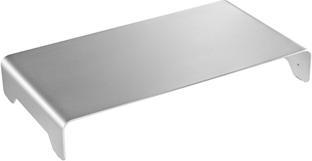Actual product image Powerton Monitor stand, modern minimalist design, silver, aluminium, load capacity 10 kg, Ergo