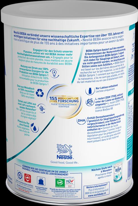 Valori nutrizionali e ingredienti Beba Optipro 1 Ds (800 g, dalla nascita)