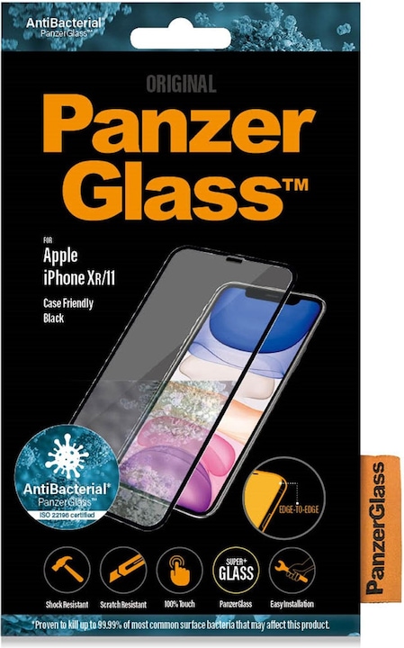 Actual product image PanzerGlass edge to edge (1 Piece, Apple iPhone 11, Apple iPhone XR)